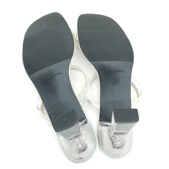 VTG Y2K Clear/Holographic Silver Lucite Slip-On Sandals No Boundaries 8.5 - Picture 10 of 12